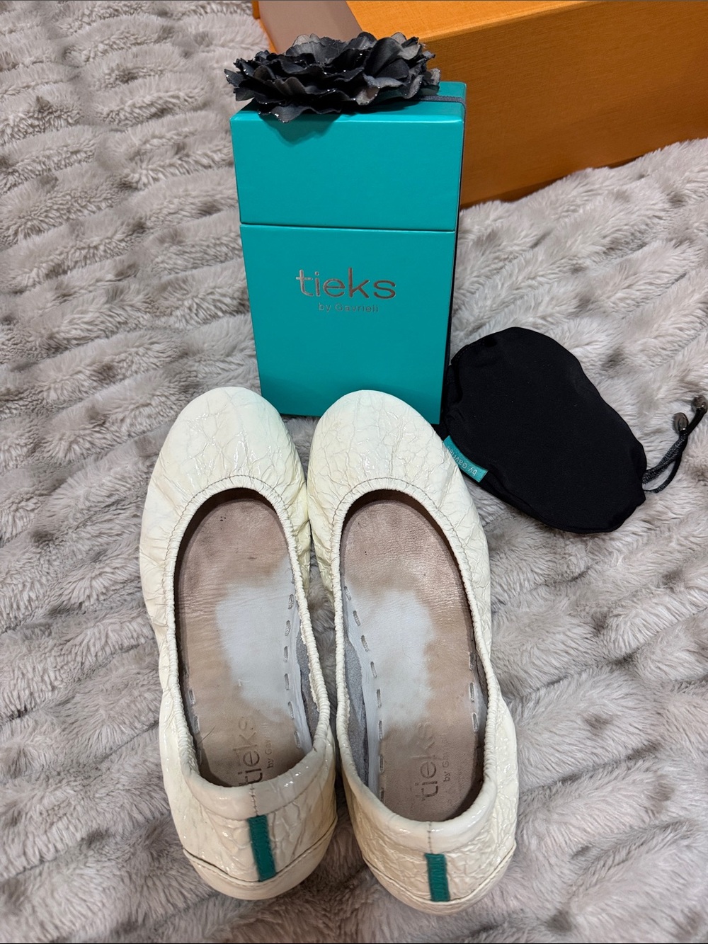Tieks Diamond White Crock Ballet Flats
